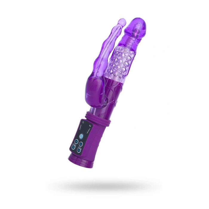 Nevamel® A-Toys Anal-Vajinal Vantuzlu Vibratör, Mor, 22 Cm
