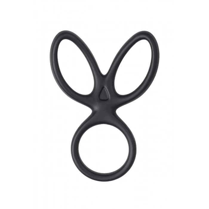 Nevamel® A-Toys Kraken Üçlü Penis Halkası, Silikon, Siyah, 10 Cm