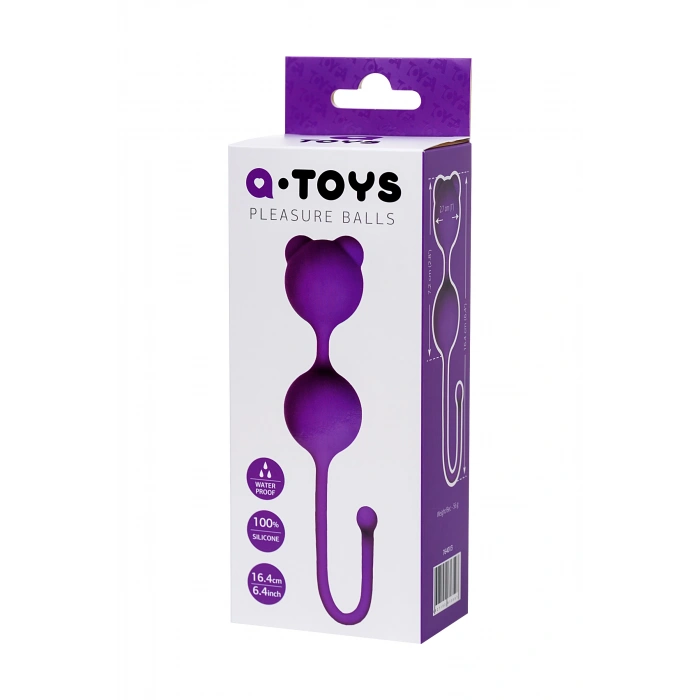 Nevamel® A-Toys Meeko Vajinal Topları, Silikon, Mor, 16,4 Cm, Ø 2,7 Cm