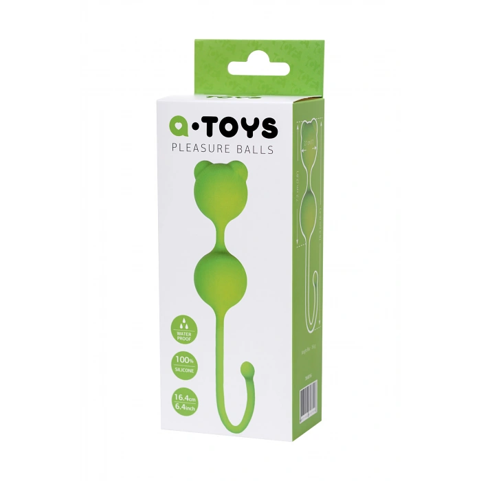 Nevamel® A-Toys Meeko Vajinal Topları, Silikon, Yeşil, 16,4 Cm, Ø 2,7 Cm