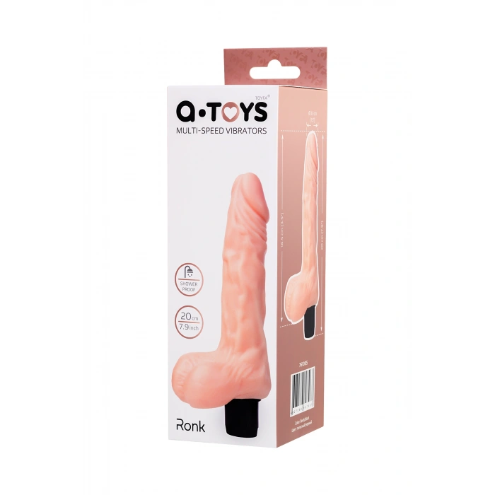 Nevamel® A-Toys Multi-Speed Realistik Vibratör, Tpe, Ten,20 Cm