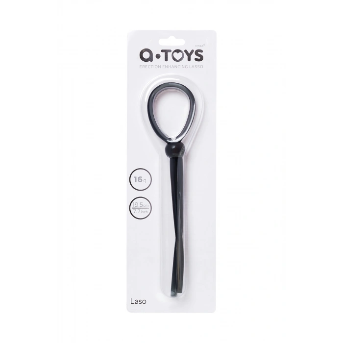 Nevamel® A-Toys Nin Tek Boncuklu Penisine Kement, Silikon, Siyah, 19,5 Cm