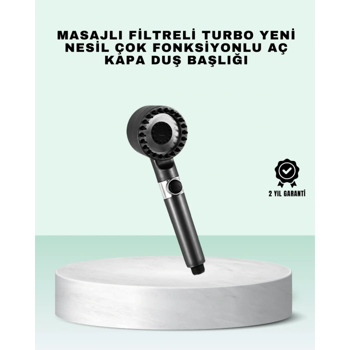Nevamel® Aç Kapa Tuşlu Filtreli Duş Başlığı Yeni Nesil Tasarım