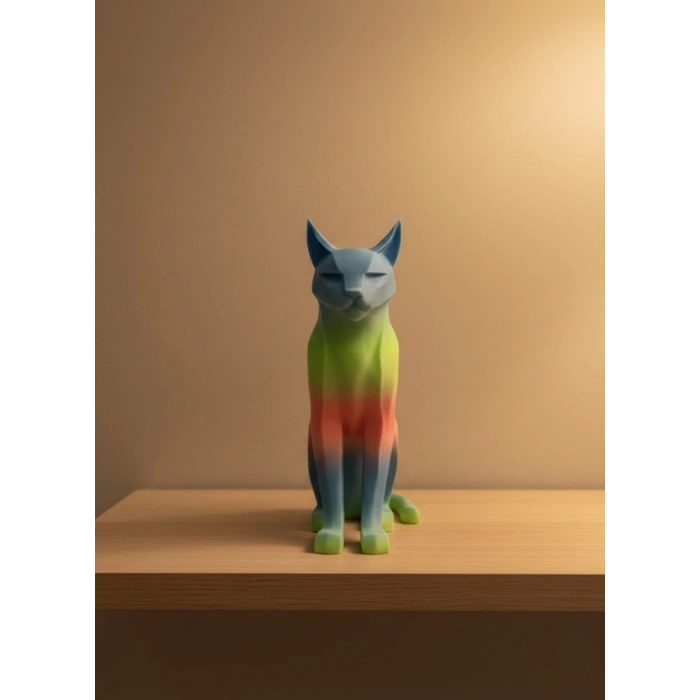 Nevamel® Açık Rainbow Kedi Biblo Modern Salon ve Raf Dekoru