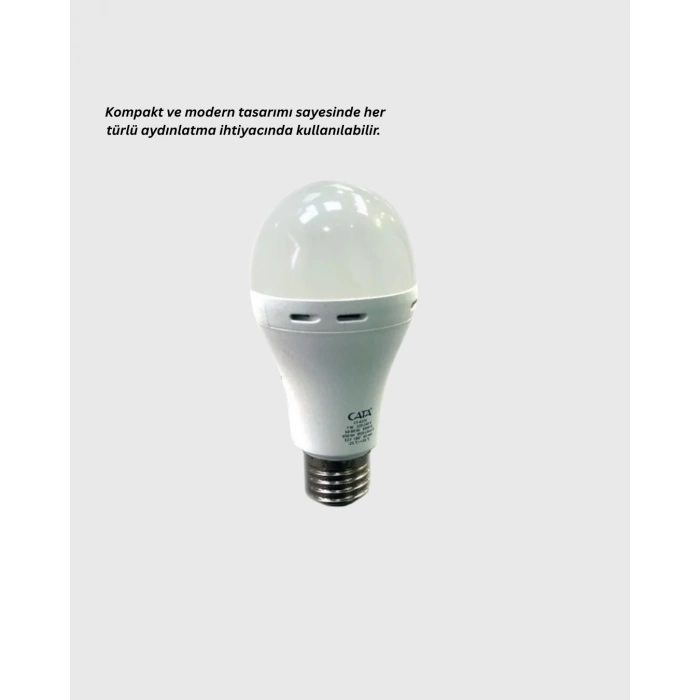 Nevamel® Acil Durumlar İçin Şarjlı LED Ampul 6400K Soğuk Beyaz 30 Watt