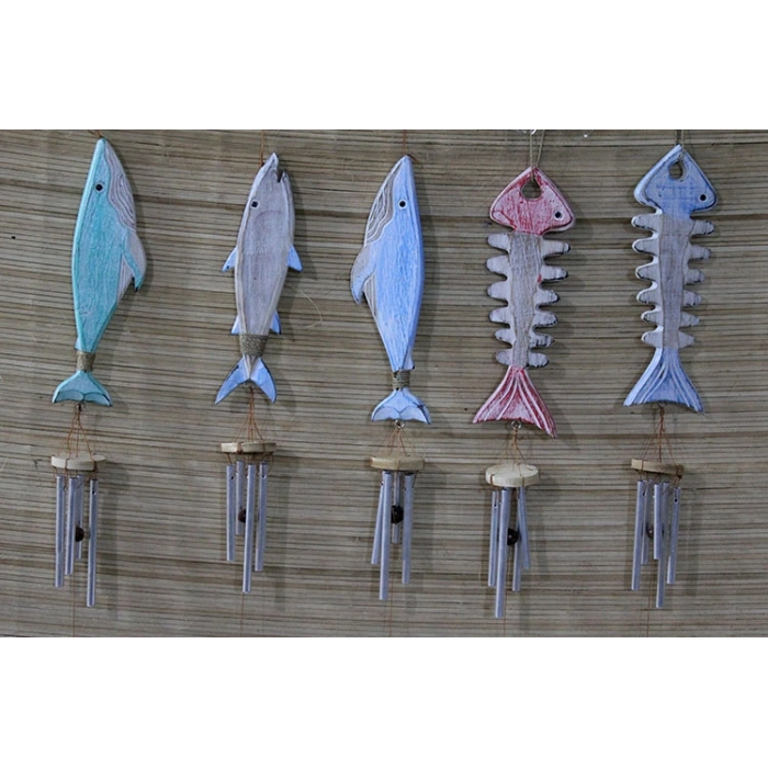 Nevamel Ahşap Balıklı Metal Çan