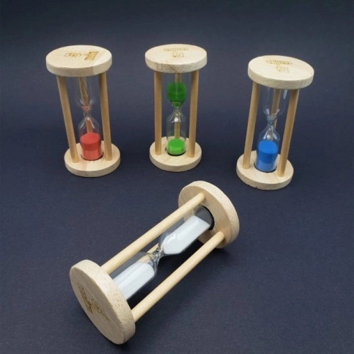 Nevamel Ahşap Dekoratif 5 Dakikalık  Kum Saati