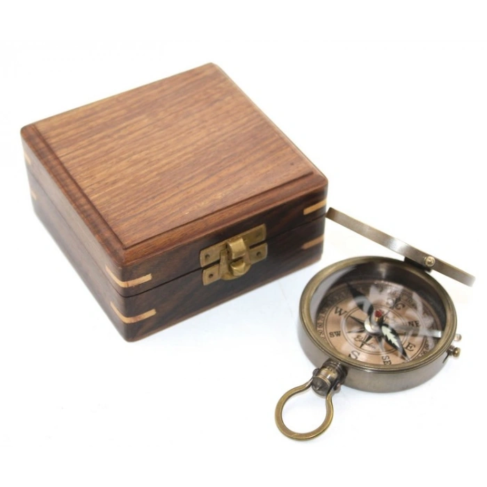 Nevamel Ahşap Kutulu Pusula Model 6