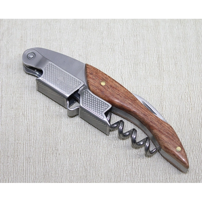 Nevamel® Ahşap Paslanmaz Çelik Tirbuşon Açacak