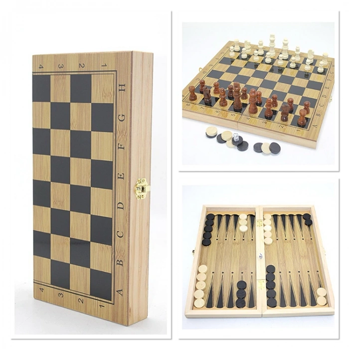 Nevamel® Ahşap Satranç ve Tavla Seti