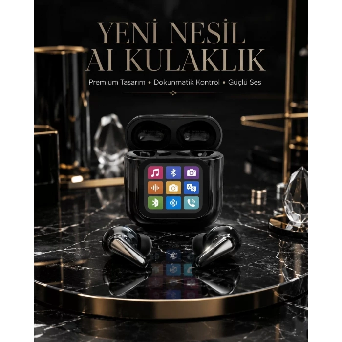 Nevamel® AI Bluetooth Kulaklık Akıllı Dokunmatik Kontrol Özellikli
