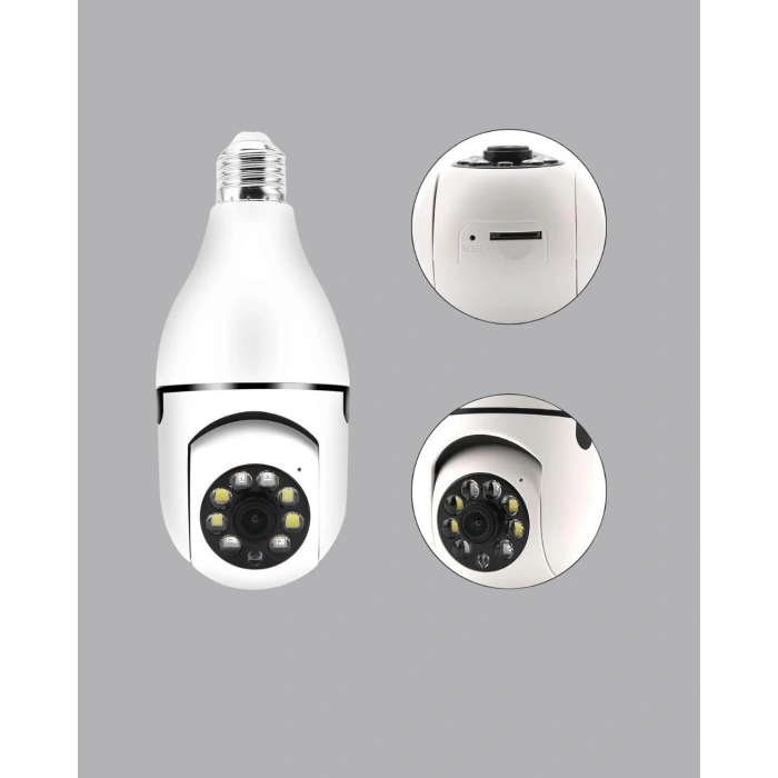 Nevamel® Akıllı Duy Kamera 360 Derece Dönebilir ve PTZ Teknolojili