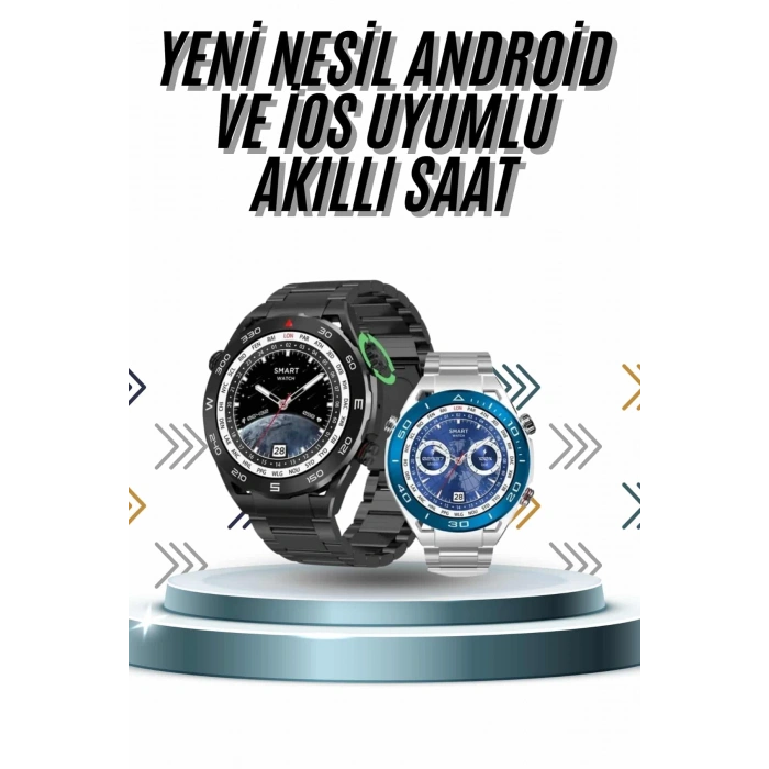 Nevamel Akıllı Saat 1.62 İnç Ultimate Nabız Sensörlü Sesli Görüşme Yapabilen