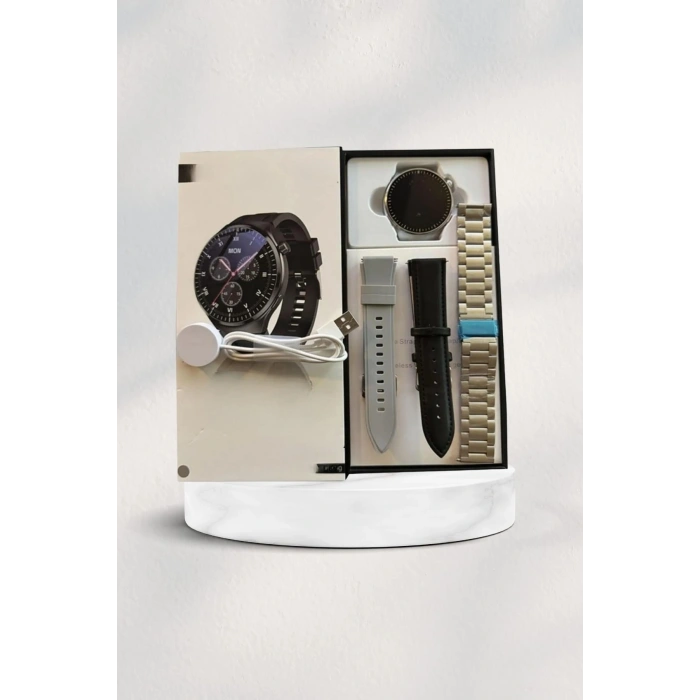 Nevamel Akıllı Saat Amoled Ekran Bluetooth Bağlantılı Sesli Görüşme Nabız Ölçer