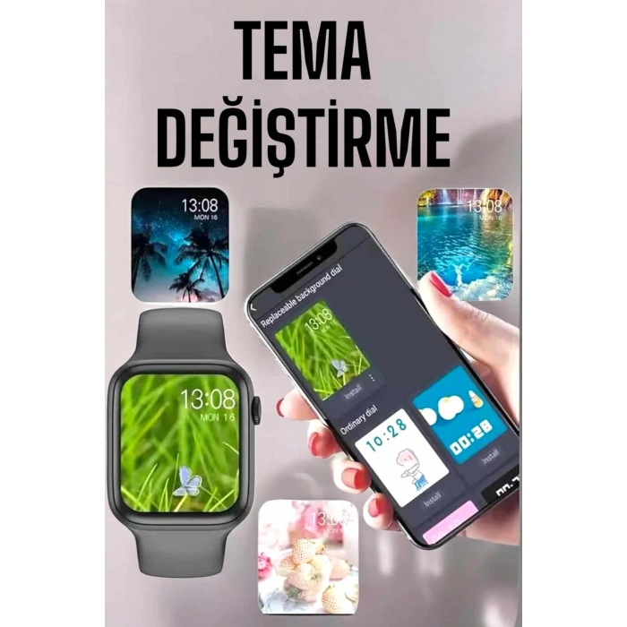 Nevamel Akıllı Saat Amoled Ekran Yeni Nesil Bluetooth Bağlantılı