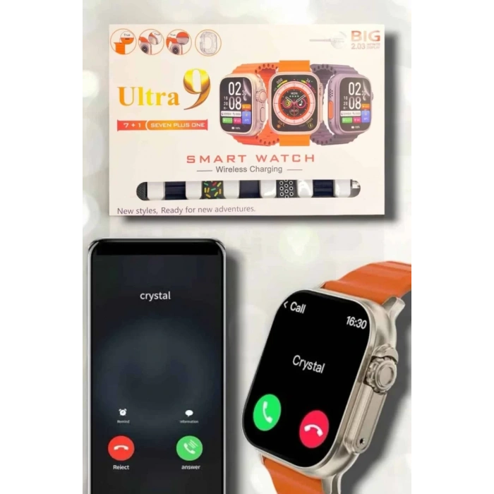 Nevamel® Akıllı Saat Bluetooth Bağlantılı 2.09 İnç HD Ekran ve Çok Yönlü Sağlık Takibi