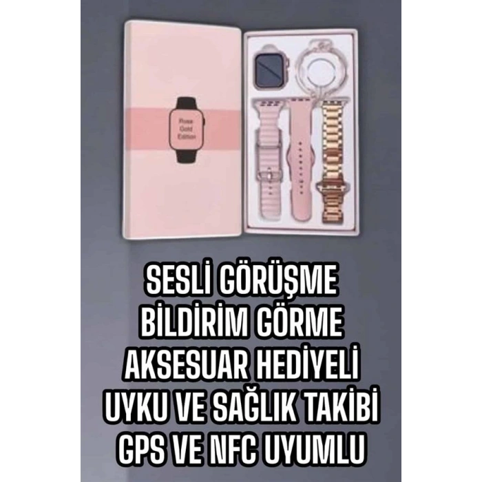Nevamel Akıllı Saat Bluetooth Bağlantılı Aksesuar Hediyeli GPS Takibi
