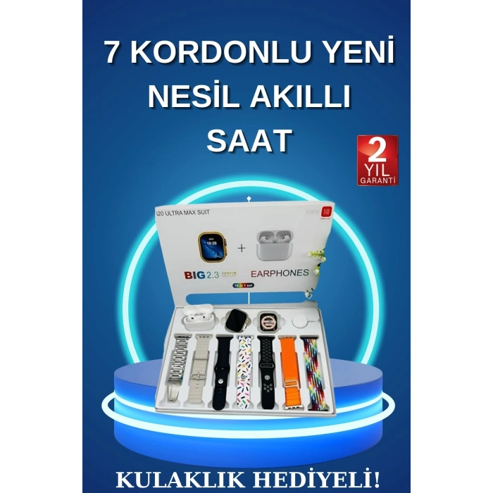 Nevamel® Akıllı Saat Bluetooth Kulaklık Adımsayar Sağlık Takibi Çağrı Cevaplama