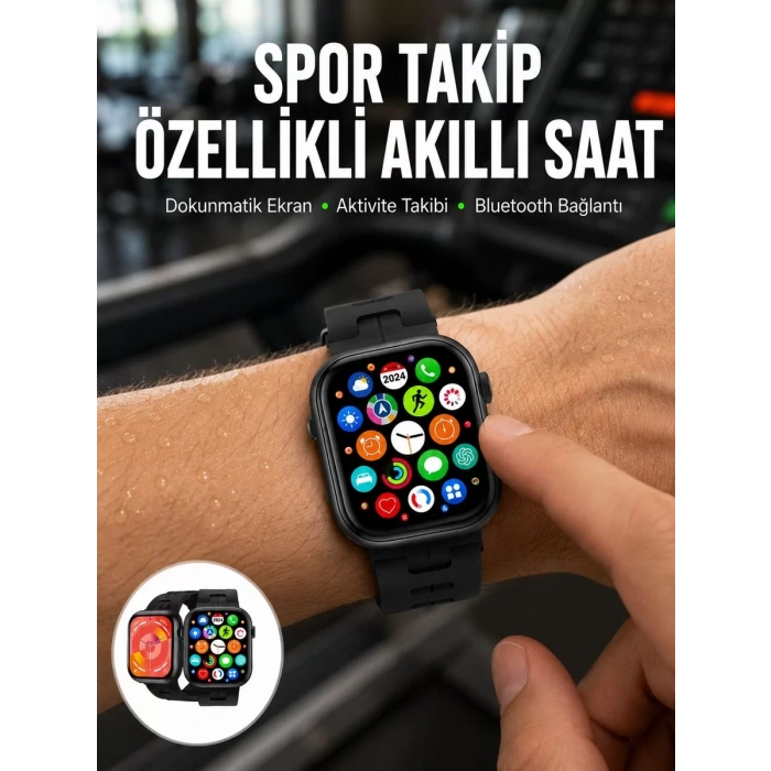 Nevamel® Akıllı Saat Çağrı Cevaplama Müzik Dinleme Plastik Kordon Mesaj Bildirimleri Yeni Seri