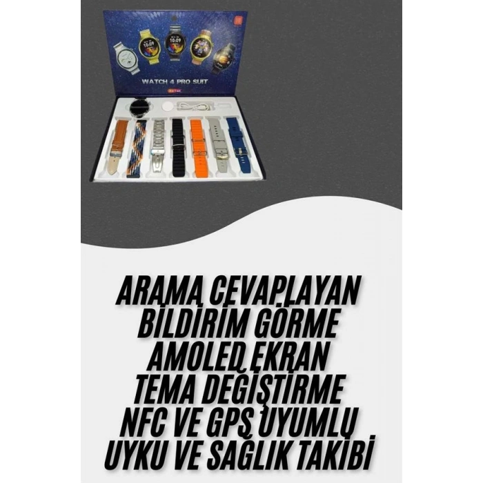 Nevamel Akıllı Saat Çoklu Kordon Seçenekli Dokunmatik Ekran Nabız Sensörlü