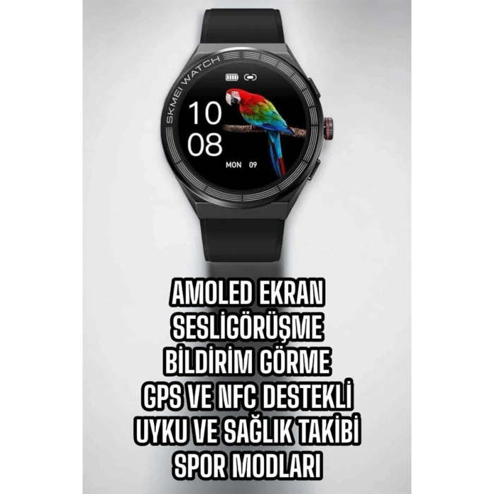 Nevamel Akıllı Saat Dokunmatik Ekran Sesli Görüşme ve Bildirim Görme Sağlık Takibi