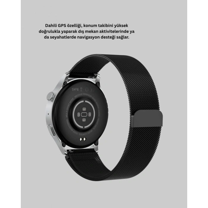 Nevamel® Akıllı Saat GPS Destekli Sesli Görüşme 500 mAh Nabız Uyku Takipli