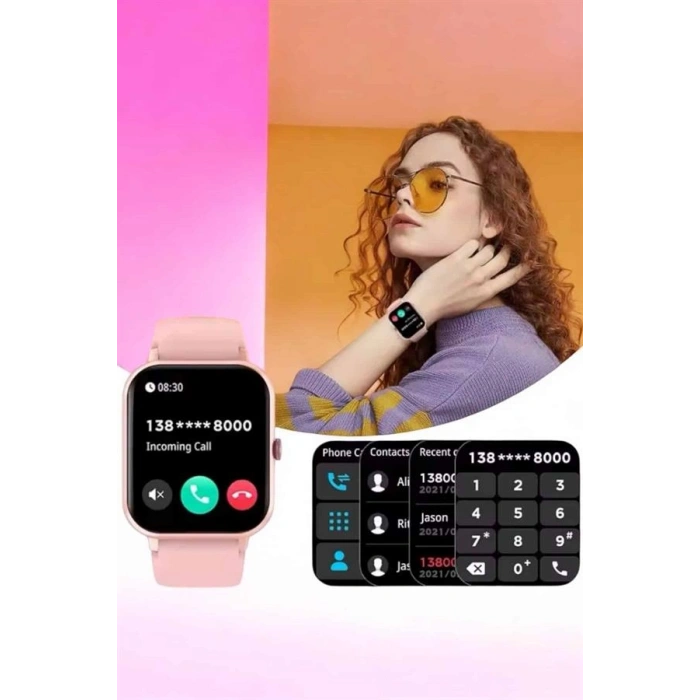 Nevamel Akıllı Saat iOS ve Android ile Uyumlu Şık ve Çok Fonksiyonlu