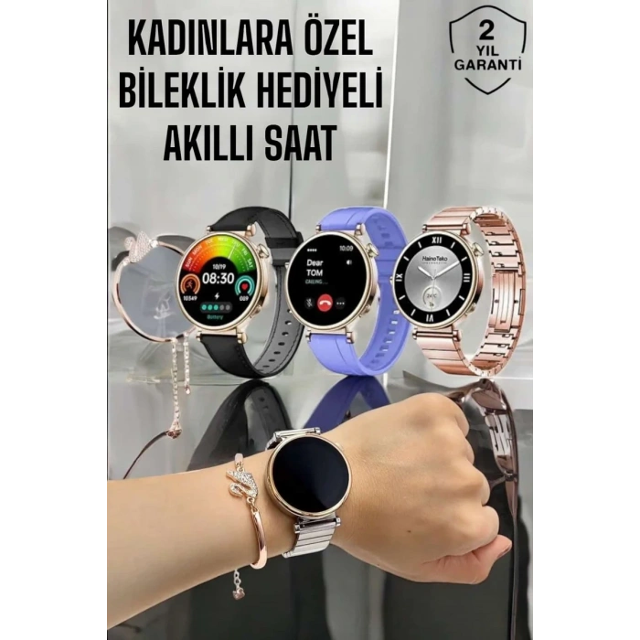 Nevamel® Akıllı Saat Kadınlara Özel Arama Cevaplayan Bluetooth Bağlantılı