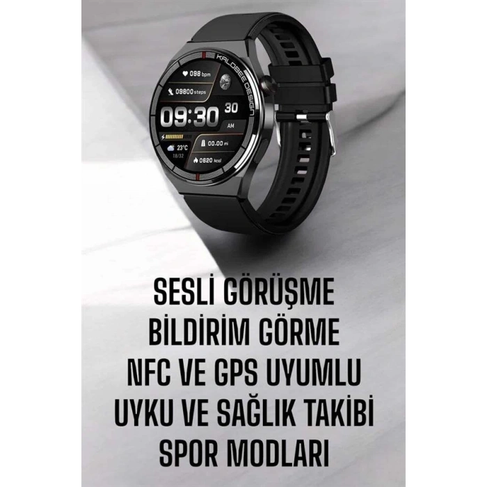 Nevamel® Akıllı Saat Nabız Sensörlü Bildirim Görebilen Spor Modları GPS Takibi