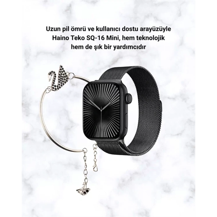 Nevamel® Akıllı Saat SQ-16 Mini Series 10 | Unisex Tasarım Sağlık ve Spor Takibi