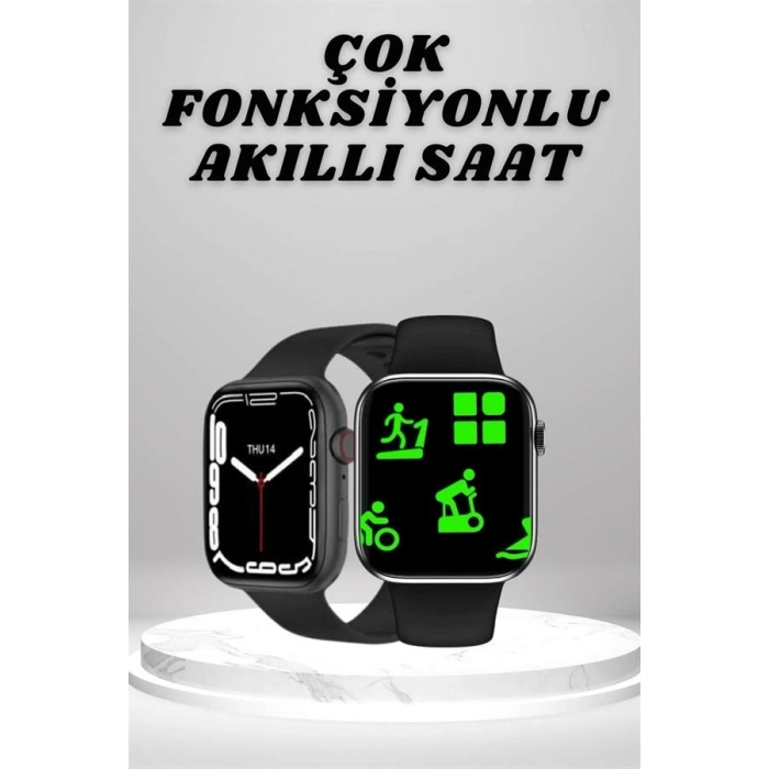 Nevamel Akıllı Saat Tema Değiştirme Uyku ve Sağlık Takibi Sesli Asistan Bildirim Görme