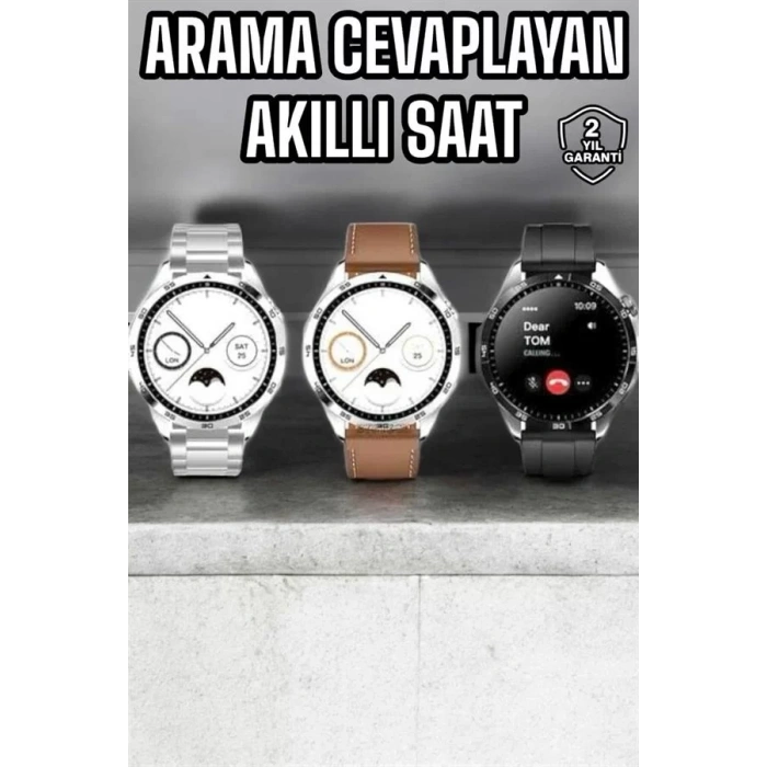 Nevamel® Akıllı Saat Titreşimli Amoled Ekran Uyku ve Sağlık Takibi Sesli Görüşme