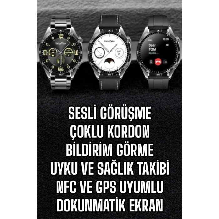 Nevamel Akıllı Saat Titreşimli Amoled Ekran Uyku ve Sağlık Takibi Sesli Görüşme