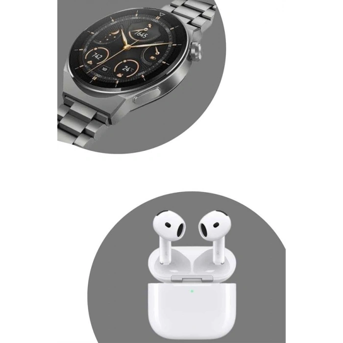 Nevamel Akıllı Saat ve Kulaklık Seti Bildirim Görme Arama Cevaplama ANC Özelliği