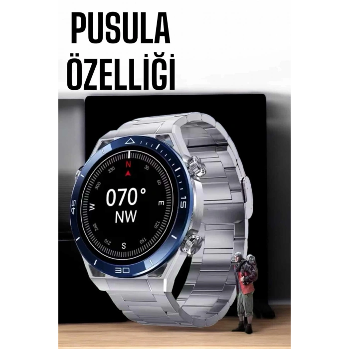 Nevamel® Akıllı Saat Yeni Nesil Bluetooth Bağlantılı Uyku ve Sağlık Takibi NFC ve GPS