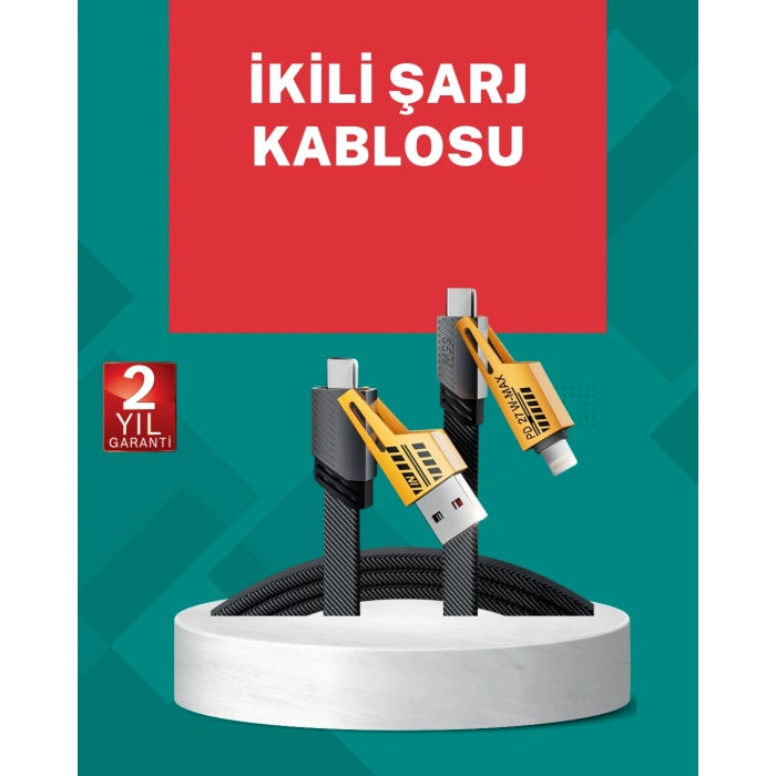 Nevamel Akıllı Telefon Tablet Laptop Uyumlu 65W Güçlü Veri Kablosu