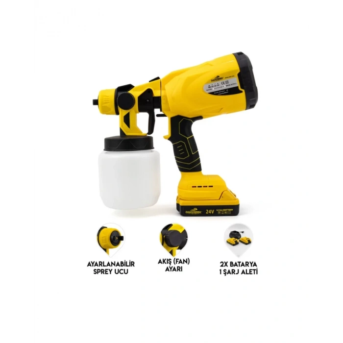 Nevamel® Akülü Boya Püskürtme Tabancası Ayarlanabilir Sprey ve Fan Ayarı