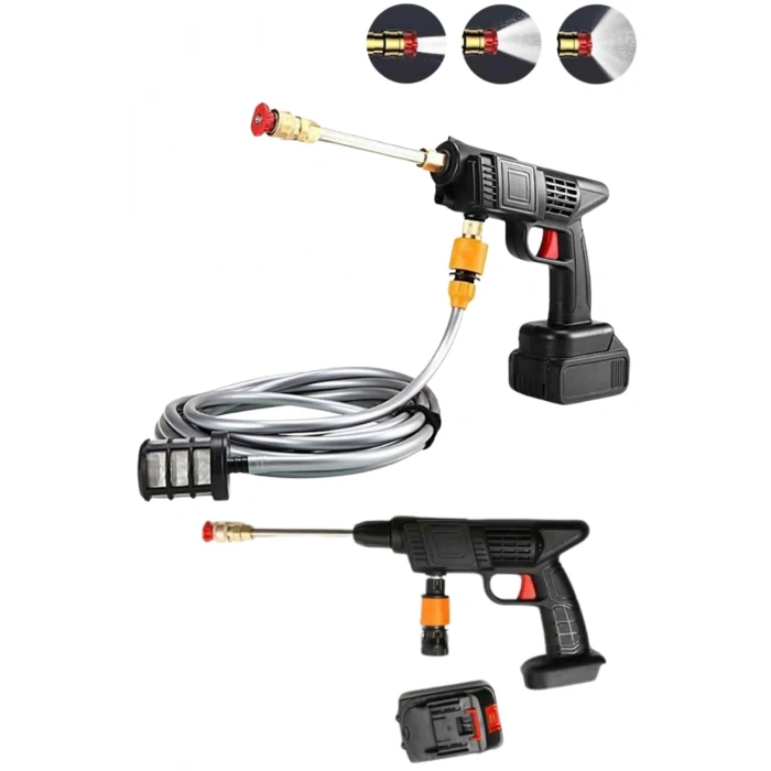 Nevamel Akülü Oto Araç Yıkama Yüksek Basınçlı Araba Yıkama Makinesi Şarjlı