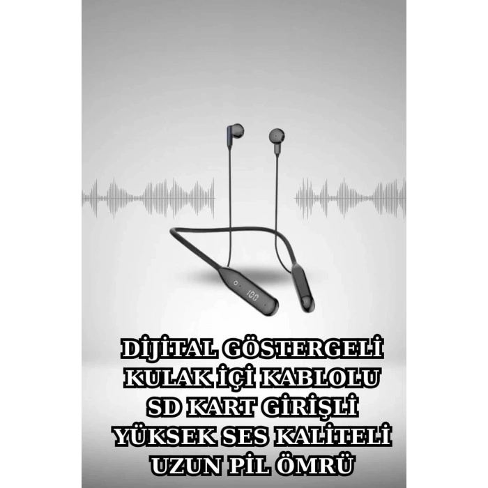 Nevamel® Alarm ve Titreşim Özellikli Akıllı Saat ve Mikrofonlu Kablolu Bluetooth Kulaklık 60 Saat