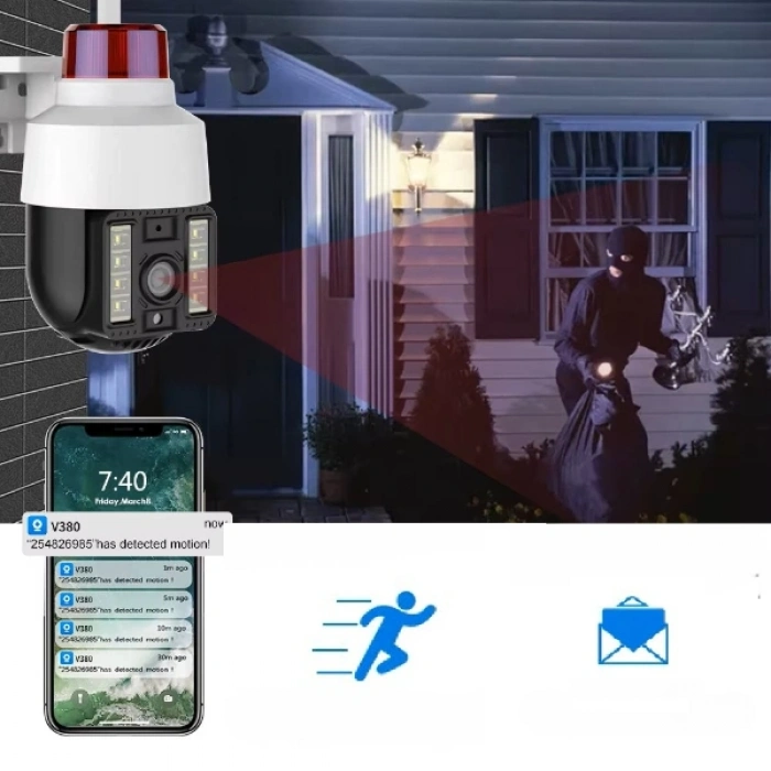 Nevamel Alarmlı Dış Mekan Güvenlik Kamerası