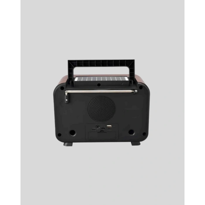 Nevamel® Alev Işığı Efektli Solar Bluetooth Hoparlör Radyo Destekli Taşınabilir Model