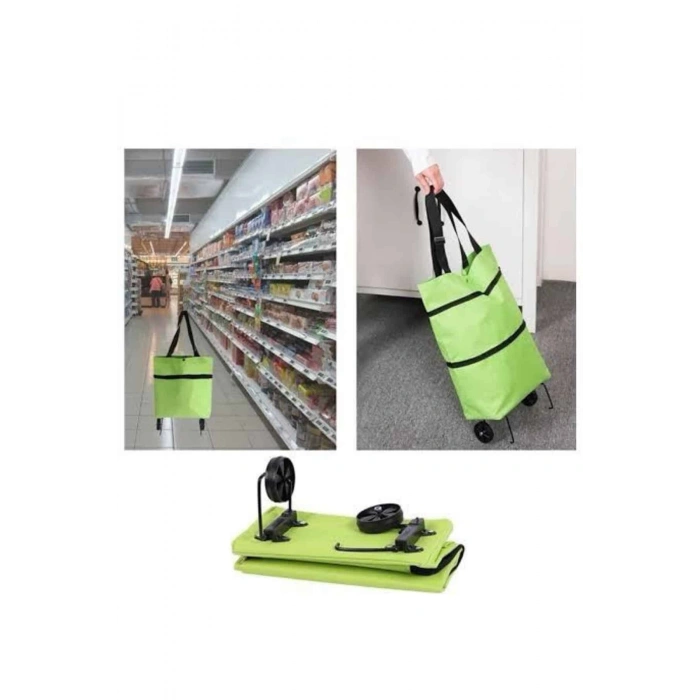 Nevamel® Alışveriş Çantası Katlanabilir Pazar Arabası Tekerlekli Pazar Arabası Katlanabilir