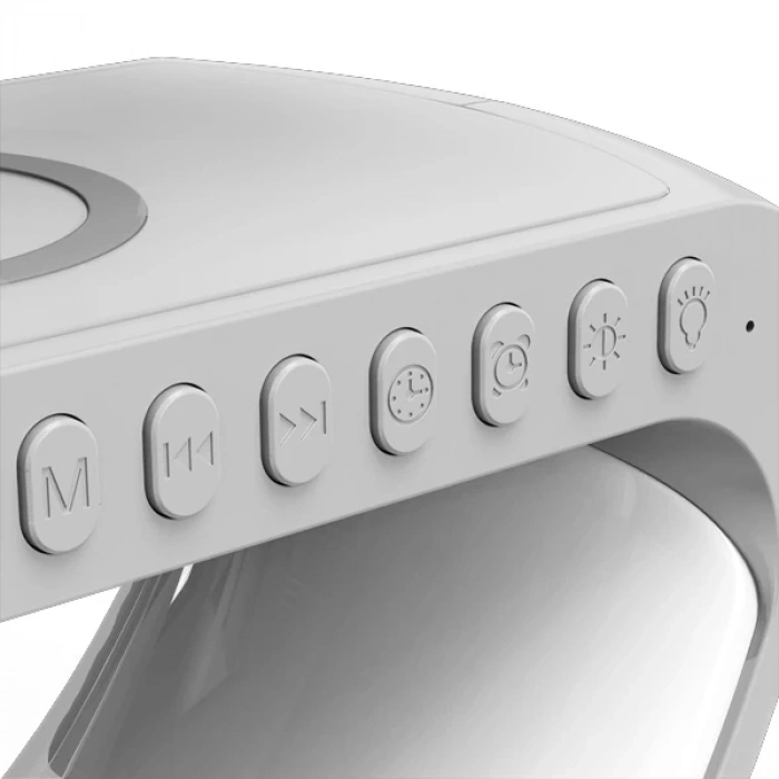 Nevamel Ally 15W Kablosuz Şarj Standlı Bluetooth hoparlör RGB Gece Lambası-(5775)