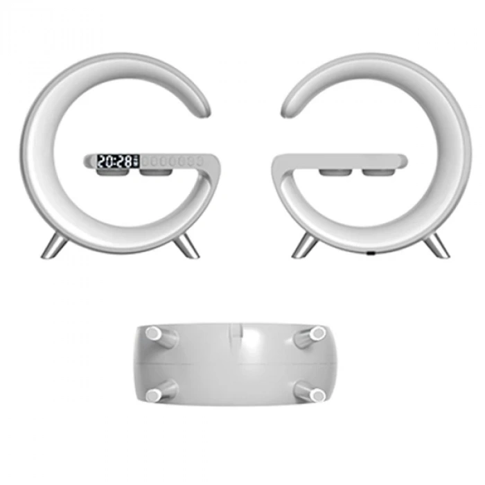 Nevamel Ally 15W Kablosuz Şarj Standlı Bluetooth hoparlör RGB Gece Lambası-(5775)