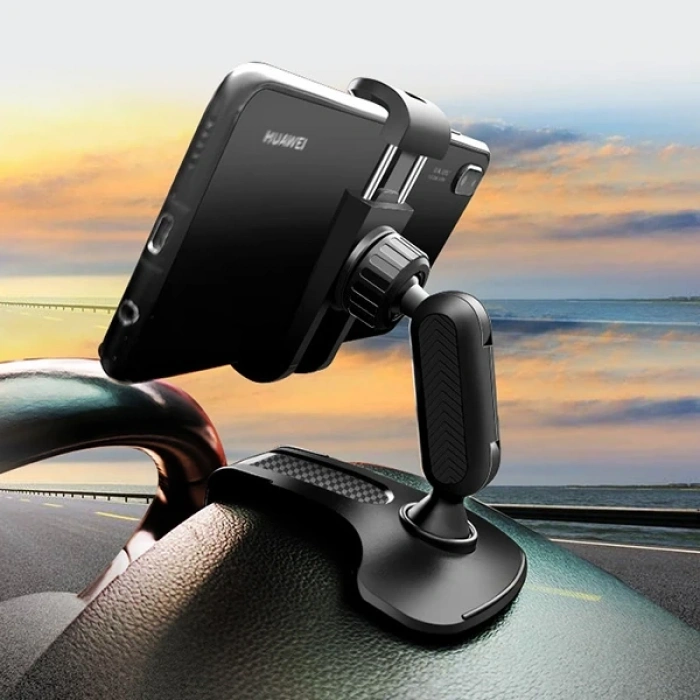 Nevamel ALLY 202-D Mouth Araç Torpido Uzeri 360 Dönerli Telefon Tutucu-(5775)