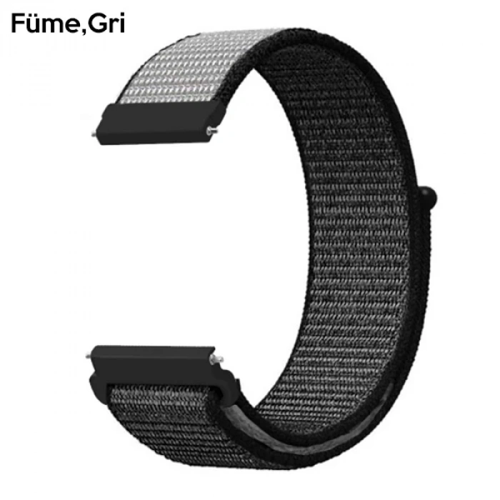 Nevamel ALLY 20MM Huawei Watch Galaxy Watch Classic Kayış Kordon Nylon Loop-(5775)