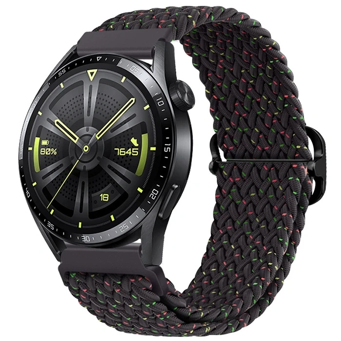 Nevamel ALLY 22MM Gear S3 Watch 4 -Gt2 GT2E 46MM Japon Tokalı Elastik Kayış Kordon-(5775)