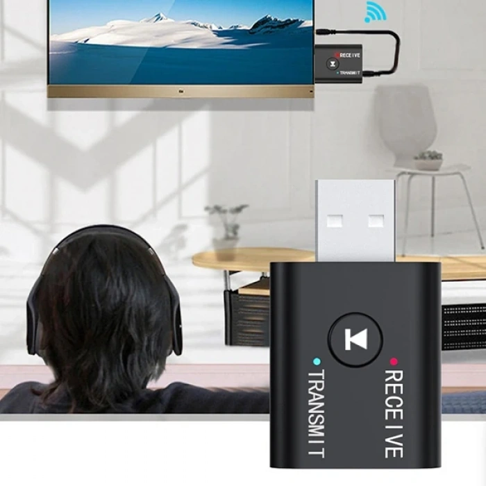 Nevamel ALLY 2in1 Bluetooth 5.0 Mini USB Adaptör+Fm Transmitter-(5775)
