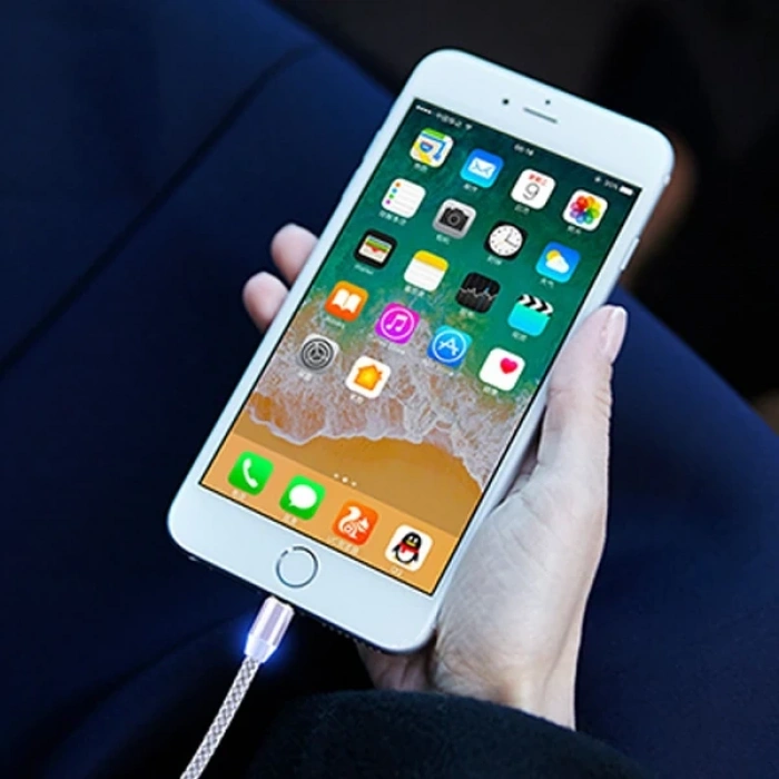 Nevamel ALLY 2M Magnetic-Miknatisli Usb Sarj Kablosu 3 Baslik(iPhone+Type-C+Micro-(5775)