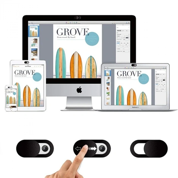 Nevamel ALLY 3 Adet Webcam Cover Notebook ve Telefon Kamera Kapatıcı Gizleyici-(5775)